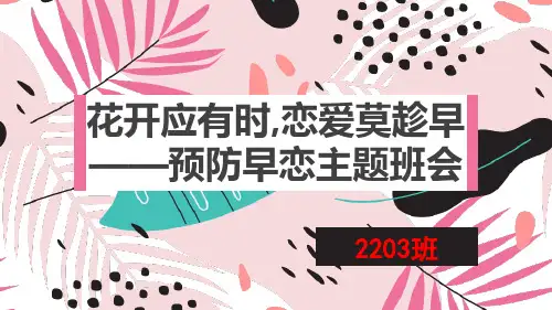 高中预防早恋主题班会