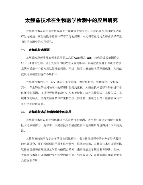 太赫兹技术在生物医学检测中的应用研究