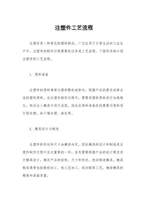 注塑件工艺流程