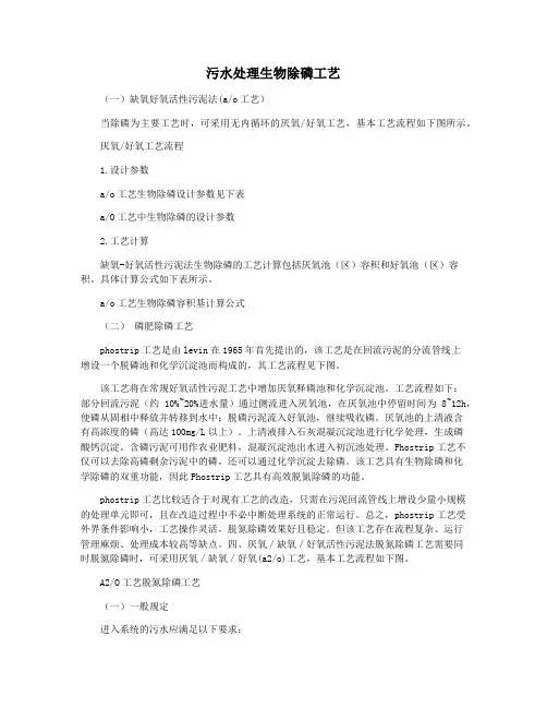 污水处理生物除磷工艺