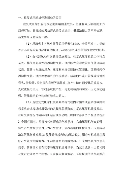 往复式压缩机管道振动的原因及减振技术