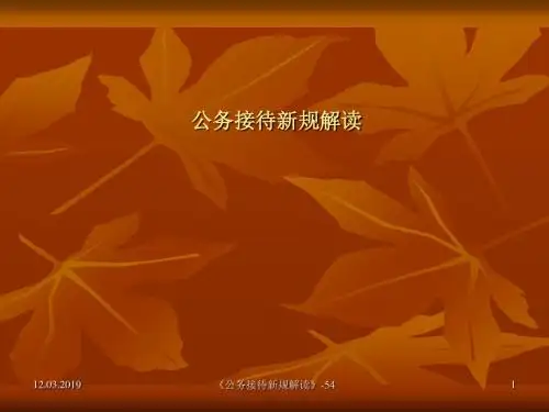 公务接待新规解读讲基础知识(ppt54张)