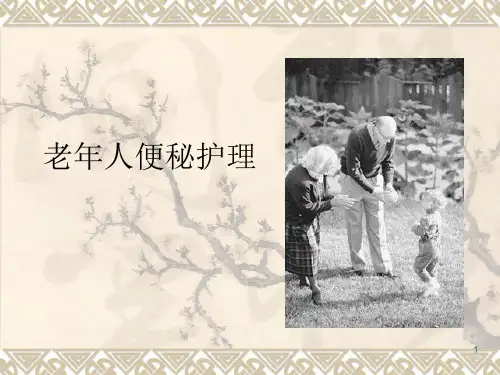 老年人便秘护理PPT演示课件