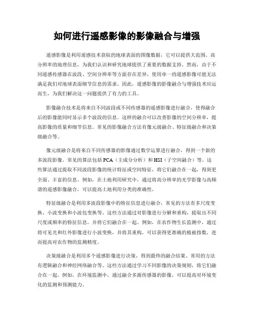 如何进行遥感影像的影像融合与增强