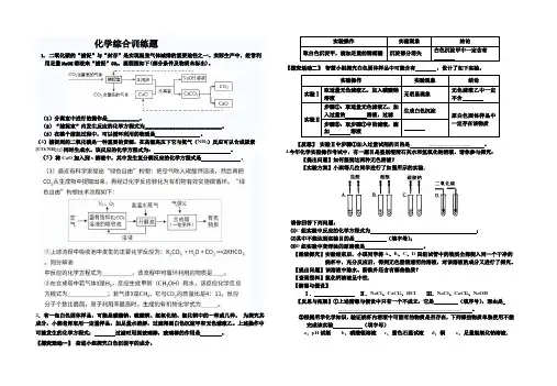 九年级化学中考综合训练题