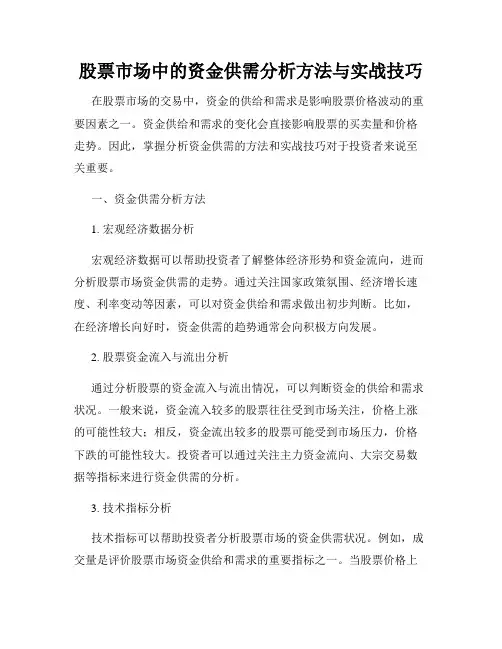 股票市场中的资金供需分析方法与实战技巧