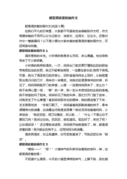 都是调皮惹的祸作文(优选5篇)
