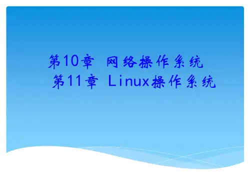 第10-11章 网络操作系统