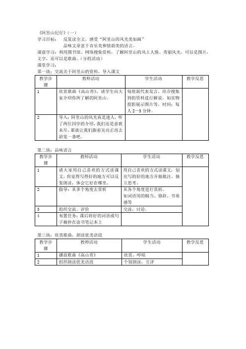 阿里山纪行