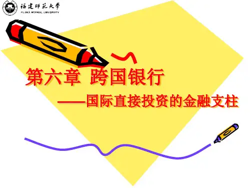 第六章 跨国银行——国际直接投资的金融支柱