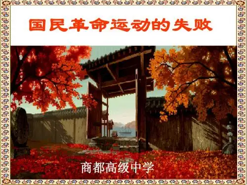 国民革命运动的失败