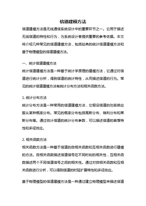 信道建模方法