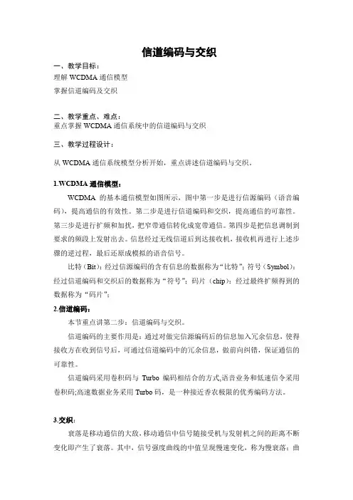 教案-信道编码与交织