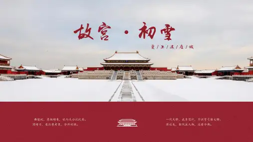 中国风故宫印象 旅行纪念PPT