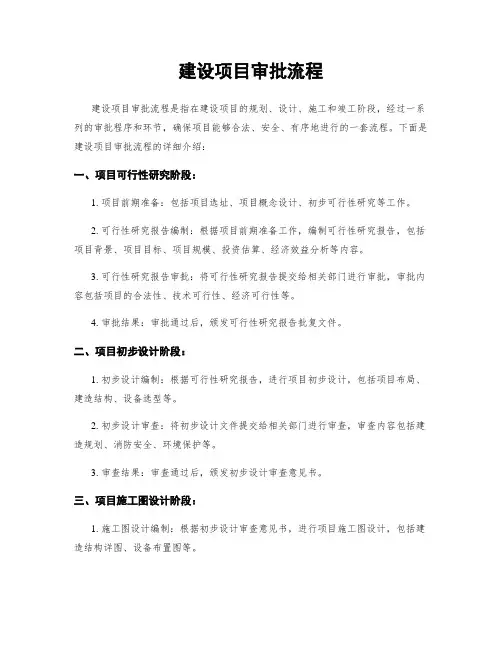 建设项目审批流程