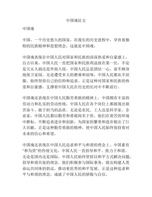 中国魂征文