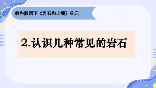 教科版科学四年级下册2.认识几种常见的岩石 (课件)(共20张PPT视频)