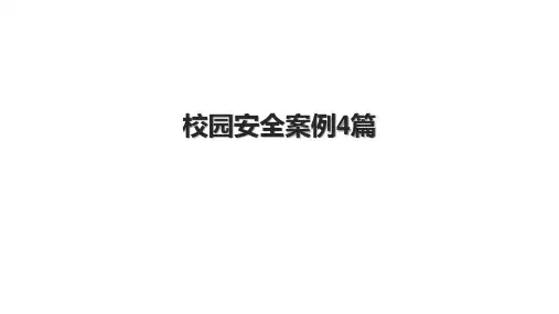 校园安全案例4篇