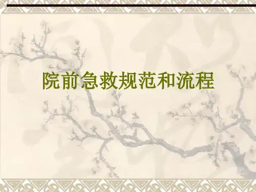 院前急救的规范和流程