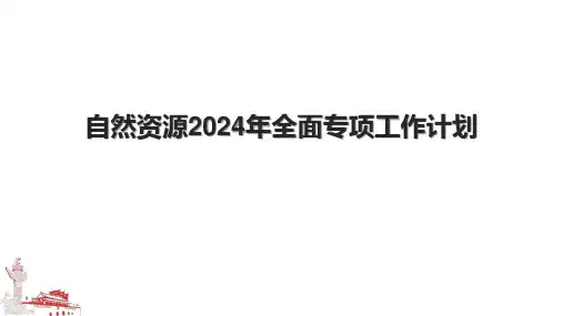 自然资源2024年全面专项工作计划