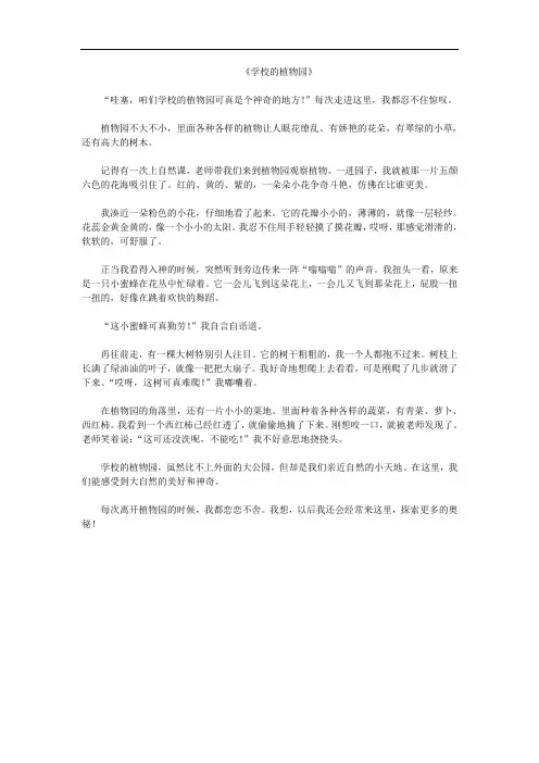 《学校的植物园》