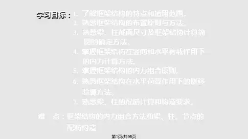 多层及高层框架结构设计PPT课件