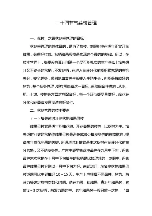 二十四节气荔枝管理