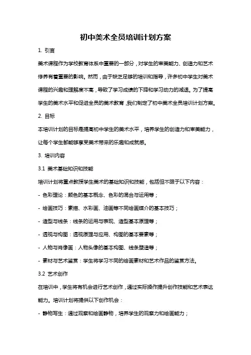 初中美术全员培训计划方案