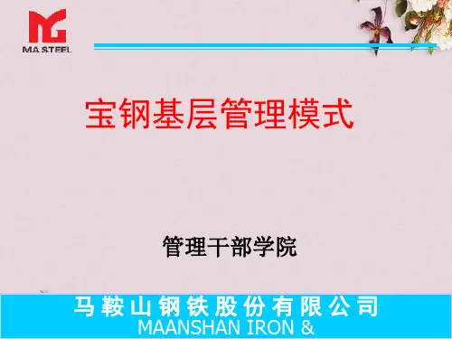 宝钢集团基层管理的模式(ppt 51页)