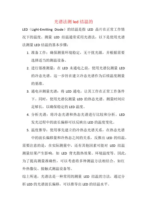 光谱法测led结温的