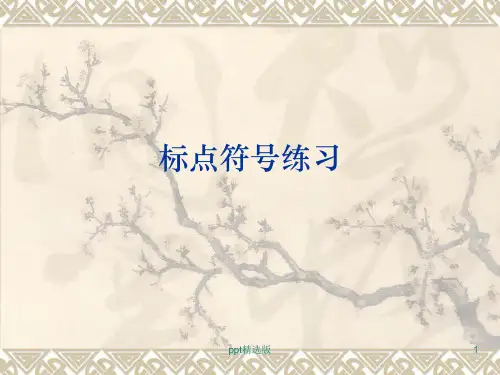 三年级标点符号和阅读练习ppt课件