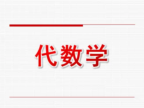 代数学ppt课件
