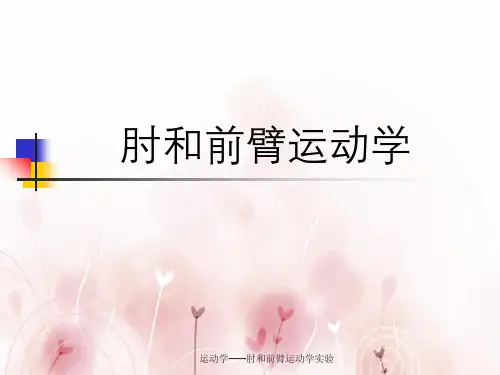 运动学——肘和前臂运动学实验