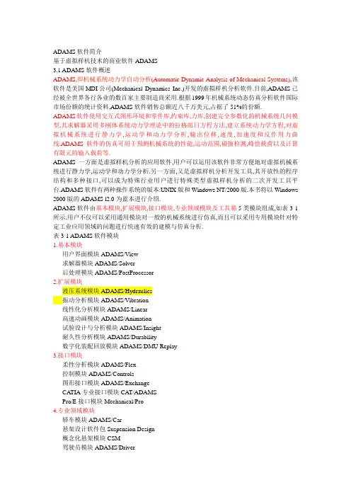 ADAMS软件简介