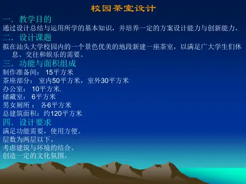 校园茶室PPt