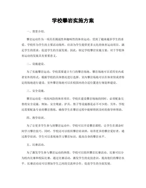 学校攀岩实施方案