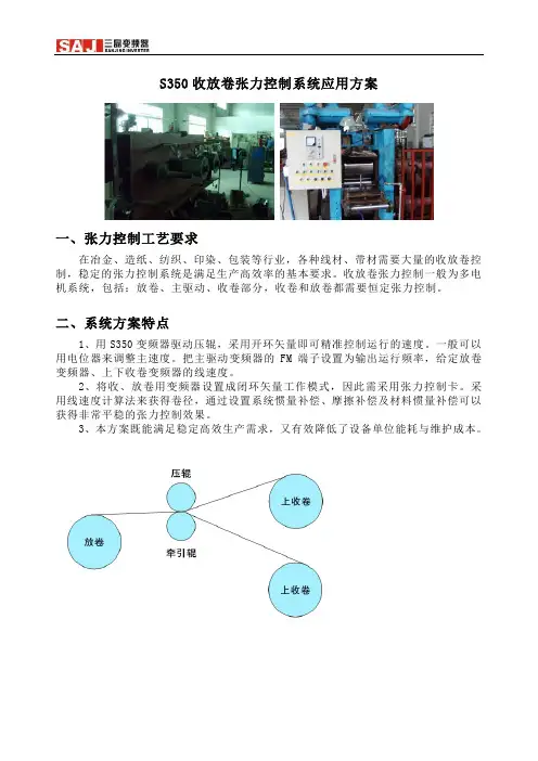 S350变频器对收放卷张力控制系统应用方案