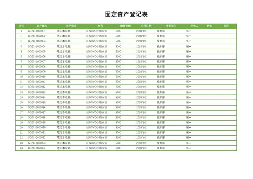 03 固定资产登记表