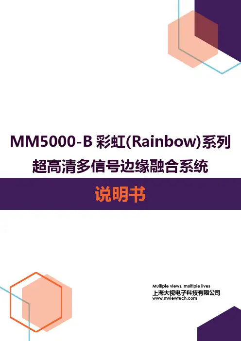 大视电子 MM5000-B 彩虹系列 超高清多信号边缘融合系统 说明书