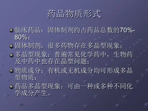 药物晶型研究报告_PPT幻灯片