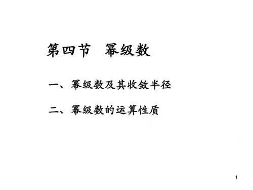 微积分10-4幂级数