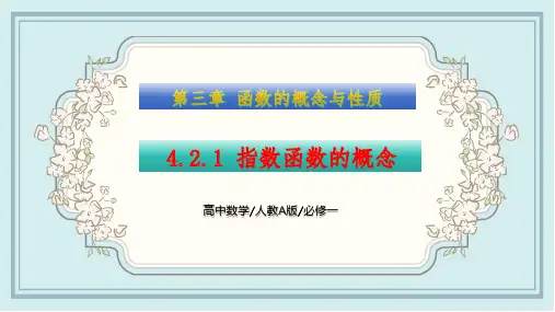4.2.1 指数函数的概念 课件 高一数学 同步精讲课件(人教A版2019必修第一册)原创精品