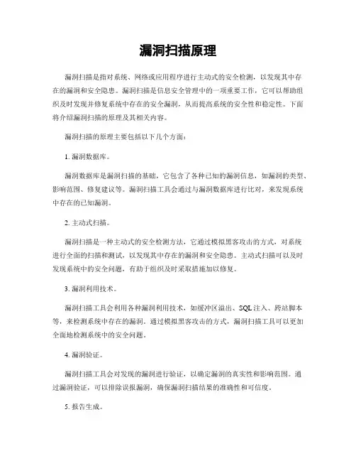 漏洞扫描原理