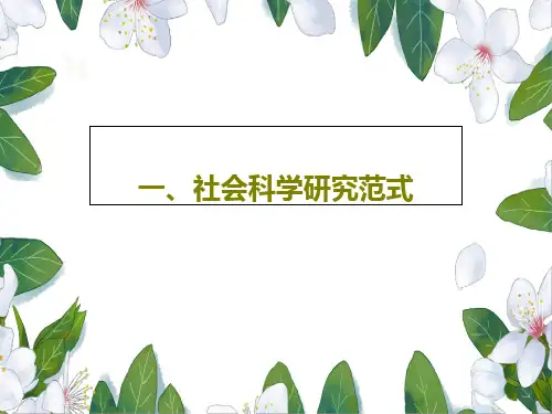 一、社会科学研究范式共46页PPT