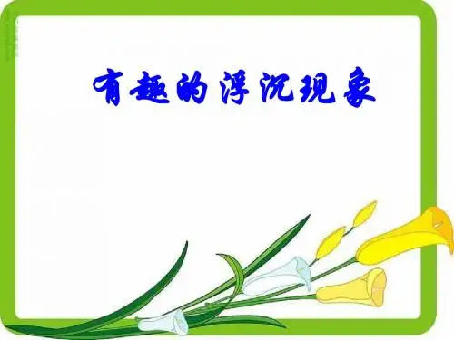 青岛版小学科学三年级上册《有趣的浮沉现象》课件