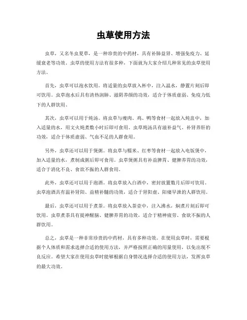虫草使用方法