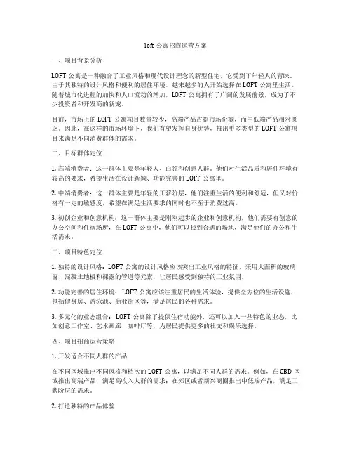 loft公寓招商运营方案