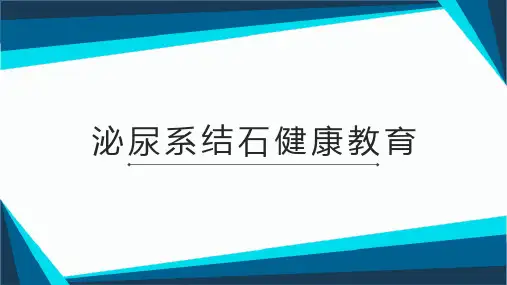 泌尿系结石健康教育