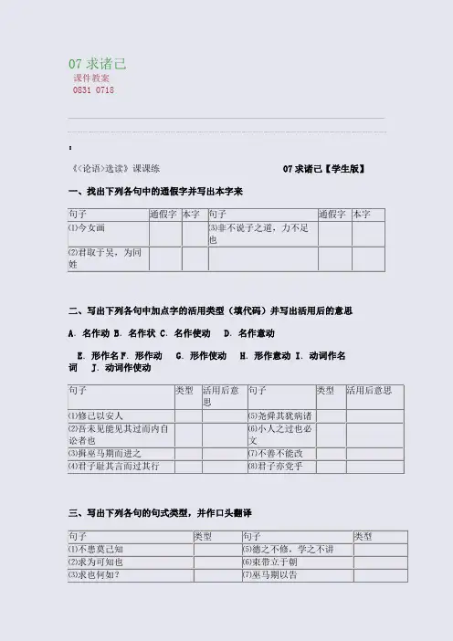 百强重点名校高考备考_07求诸己(完美整理版)