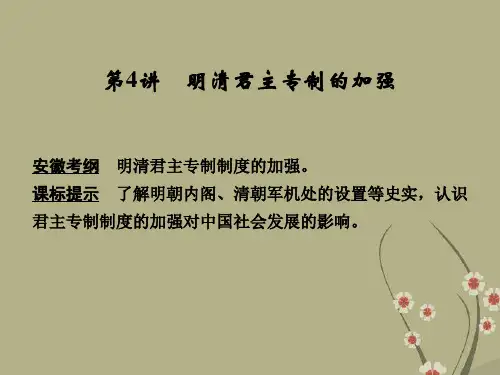 高考历史总复习 第4讲 明清君主专制的加强课件